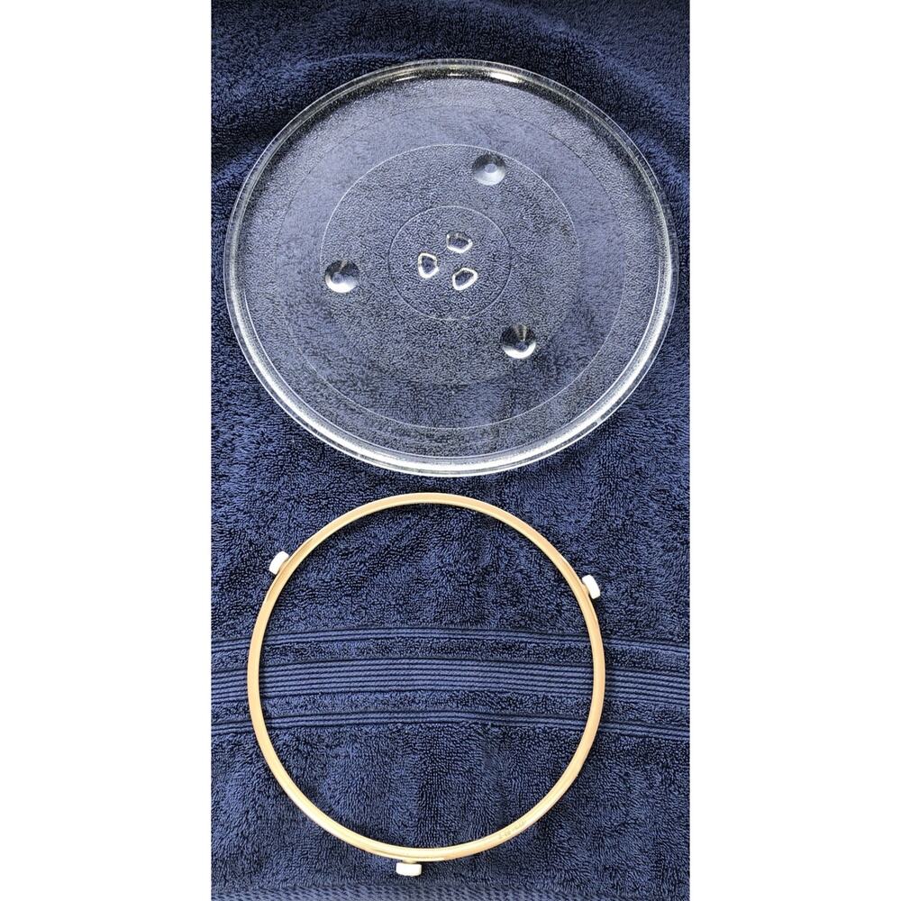 Microwave Glass Turntable Plate w/ Roller Ring For Panasonic *Read Description*